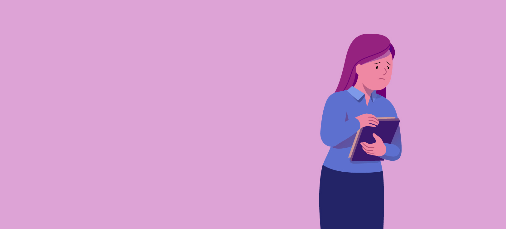 Illustration d'une travailleuse vivant de l'harcèlement psychologique